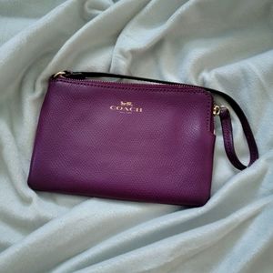 Coach Purple Wristlet, almost new